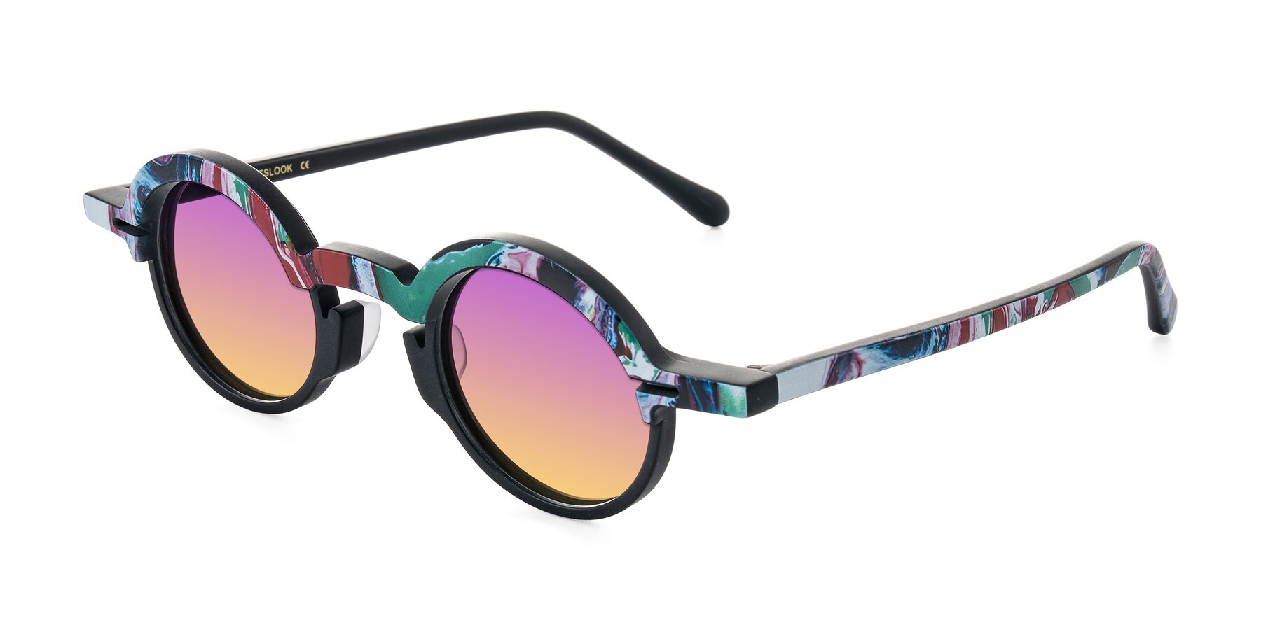 Angle of Maizel in Deep Night with Purple / Yellow Gradient Lenses