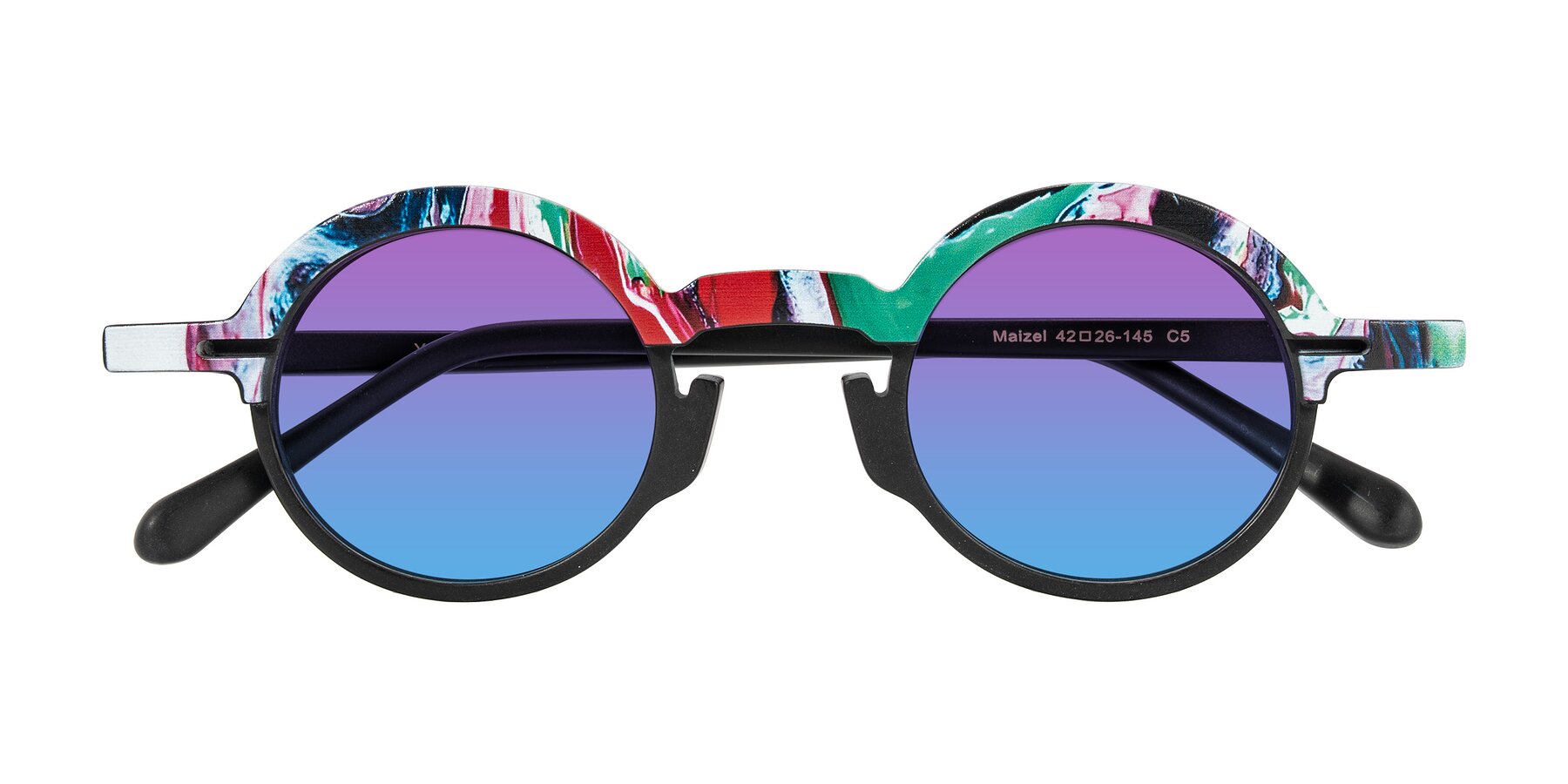 Folded Front of Maizel in Deep Night with Purple / Blue Gradient Lenses