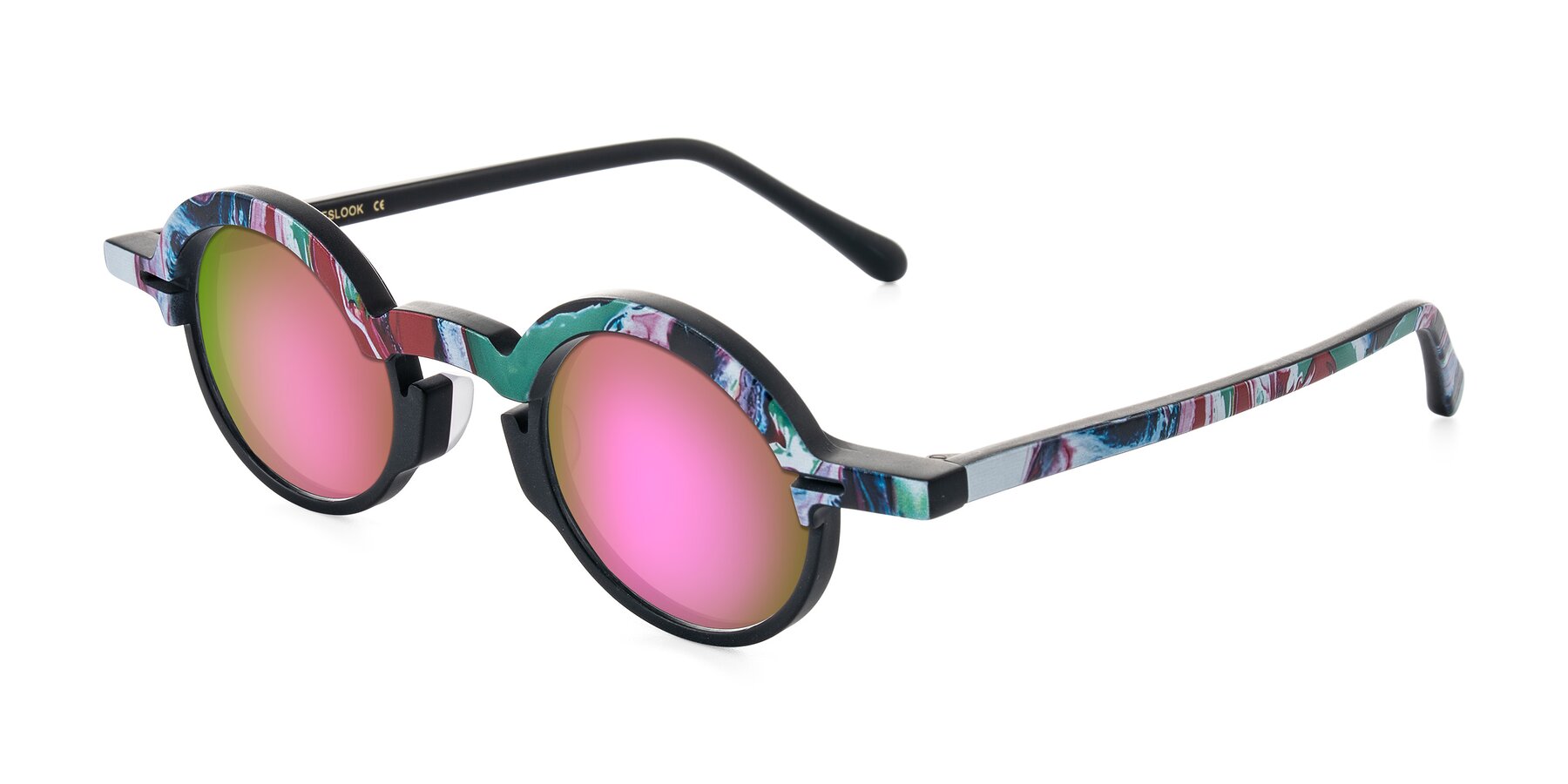 Angle of Maizel in Deep Night with Pink Mirrored Lenses