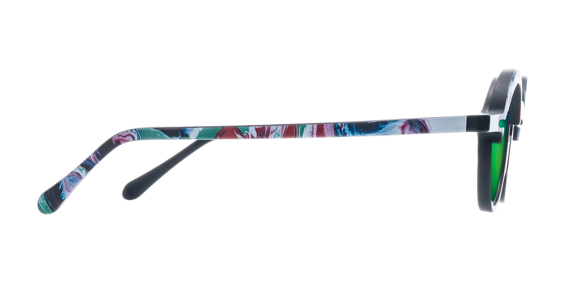 Side of Maizel in Deep Night with Green Mirrored Lenses