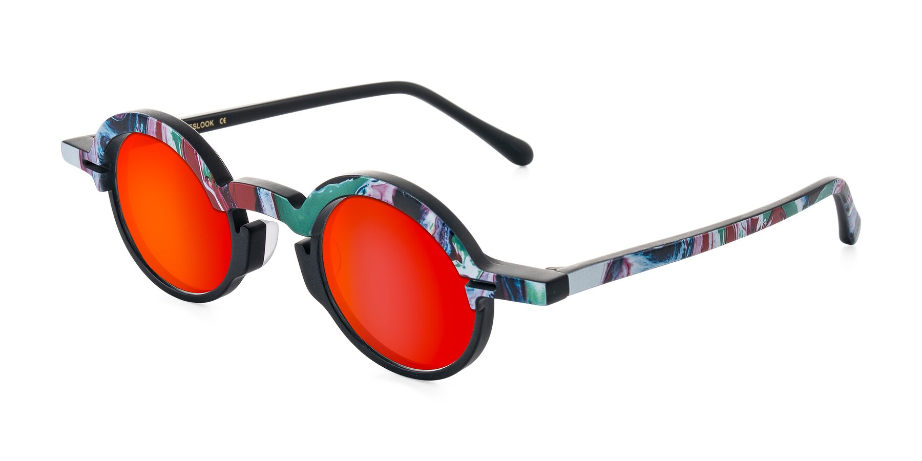 Angle of Maizel in Deep Night with Red Gold Mirrored Lenses