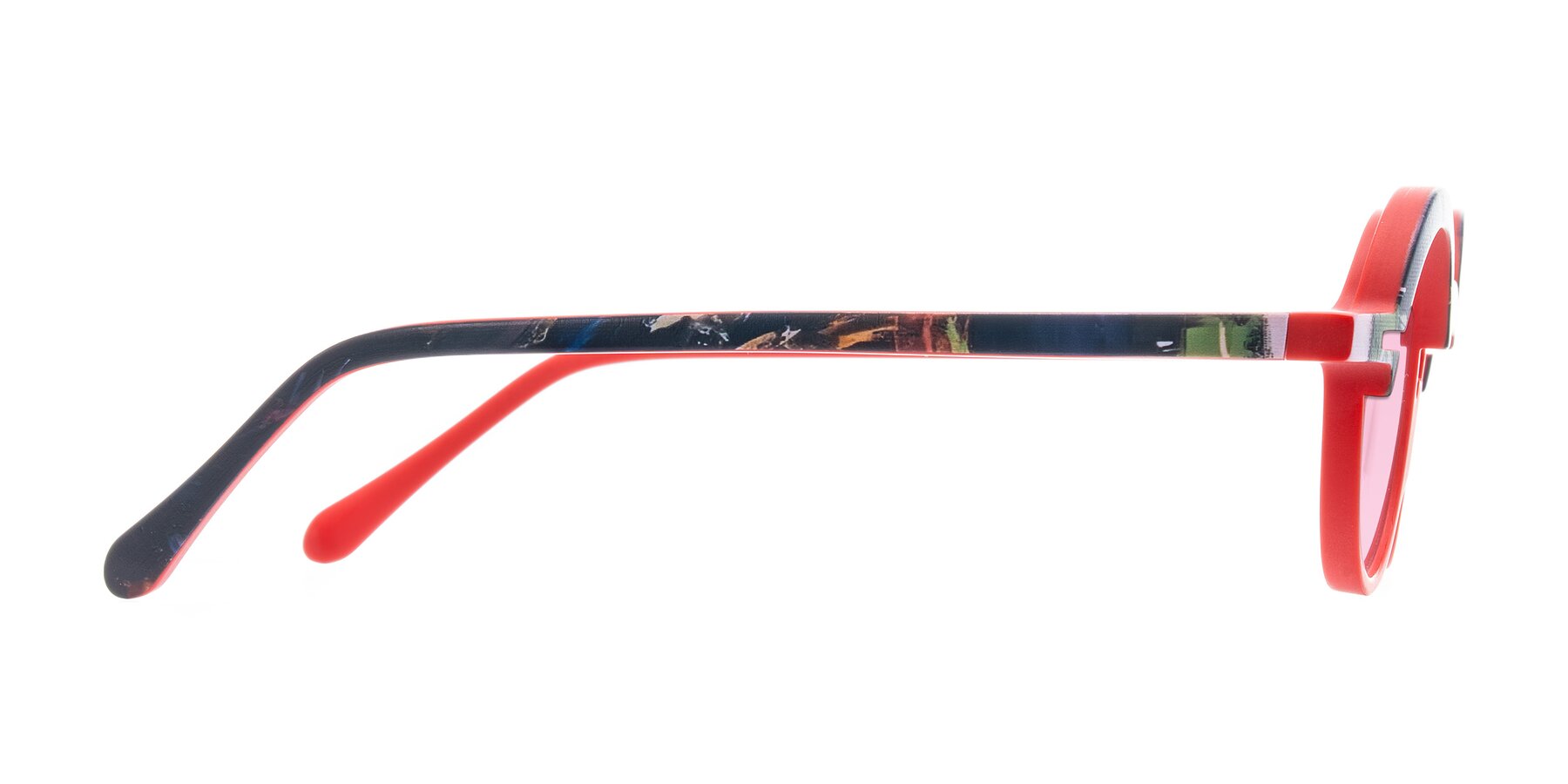 Side of Maizel in Scarlet Mirage with Light Pink Tinted Lenses