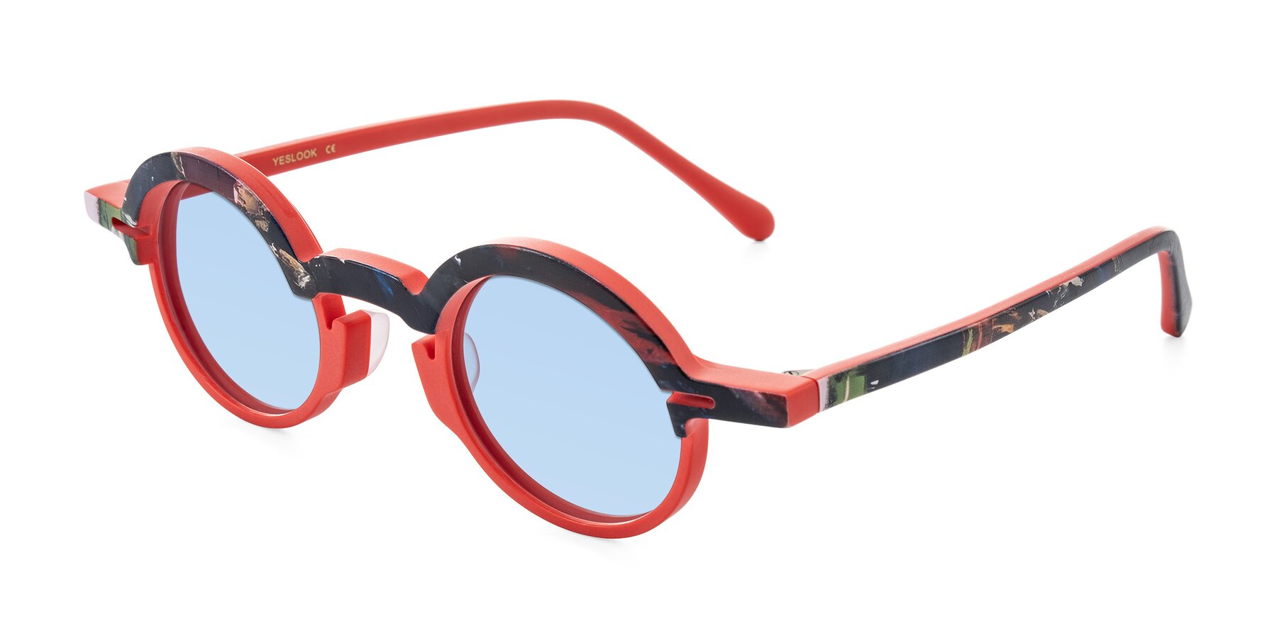 Angle of Maizel in Scarlet Mirage with Light Blue Tinted Lenses