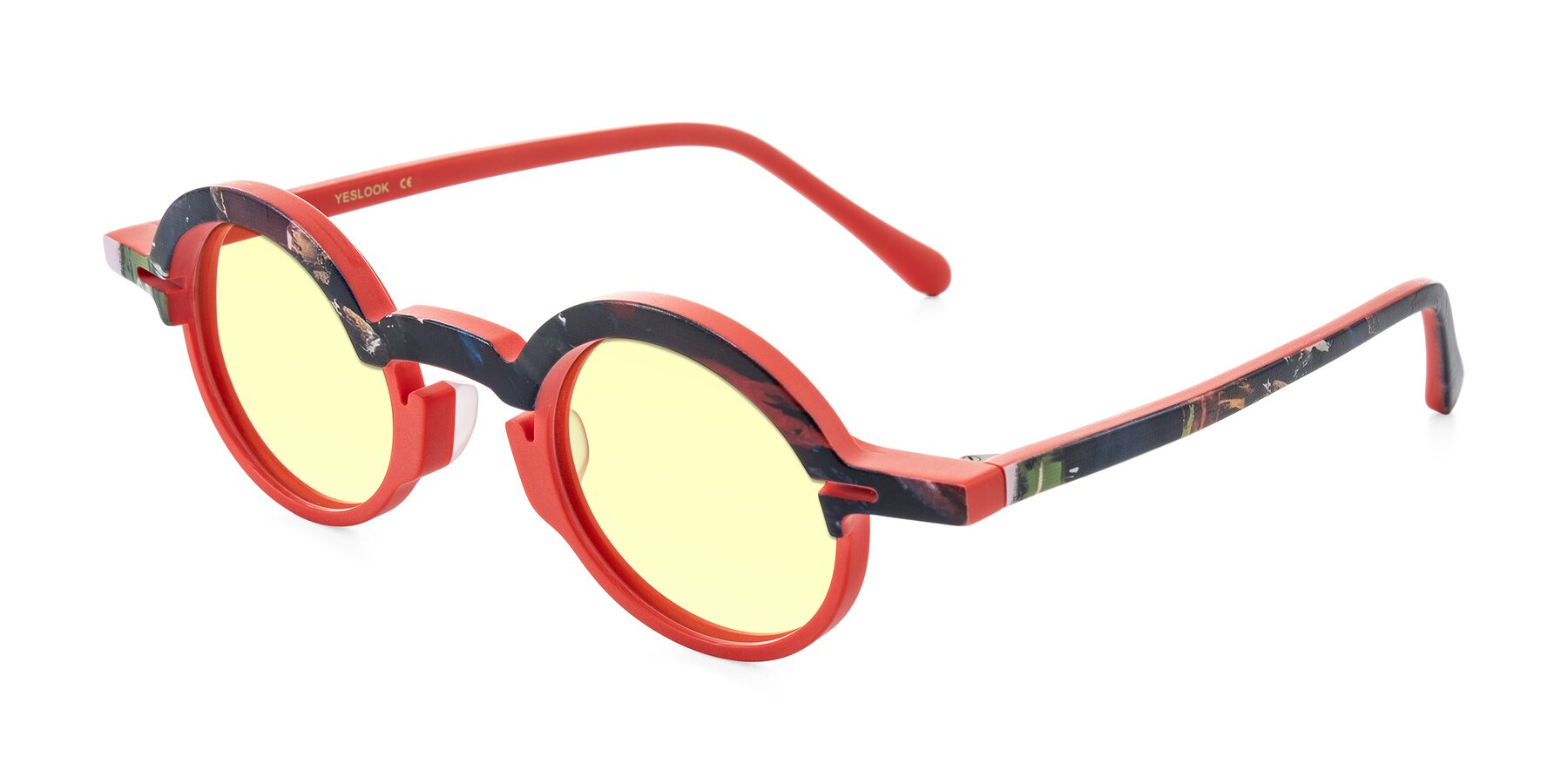 Angle of Maizel in Scarlet Mirage with Light Yellow Tinted Lenses