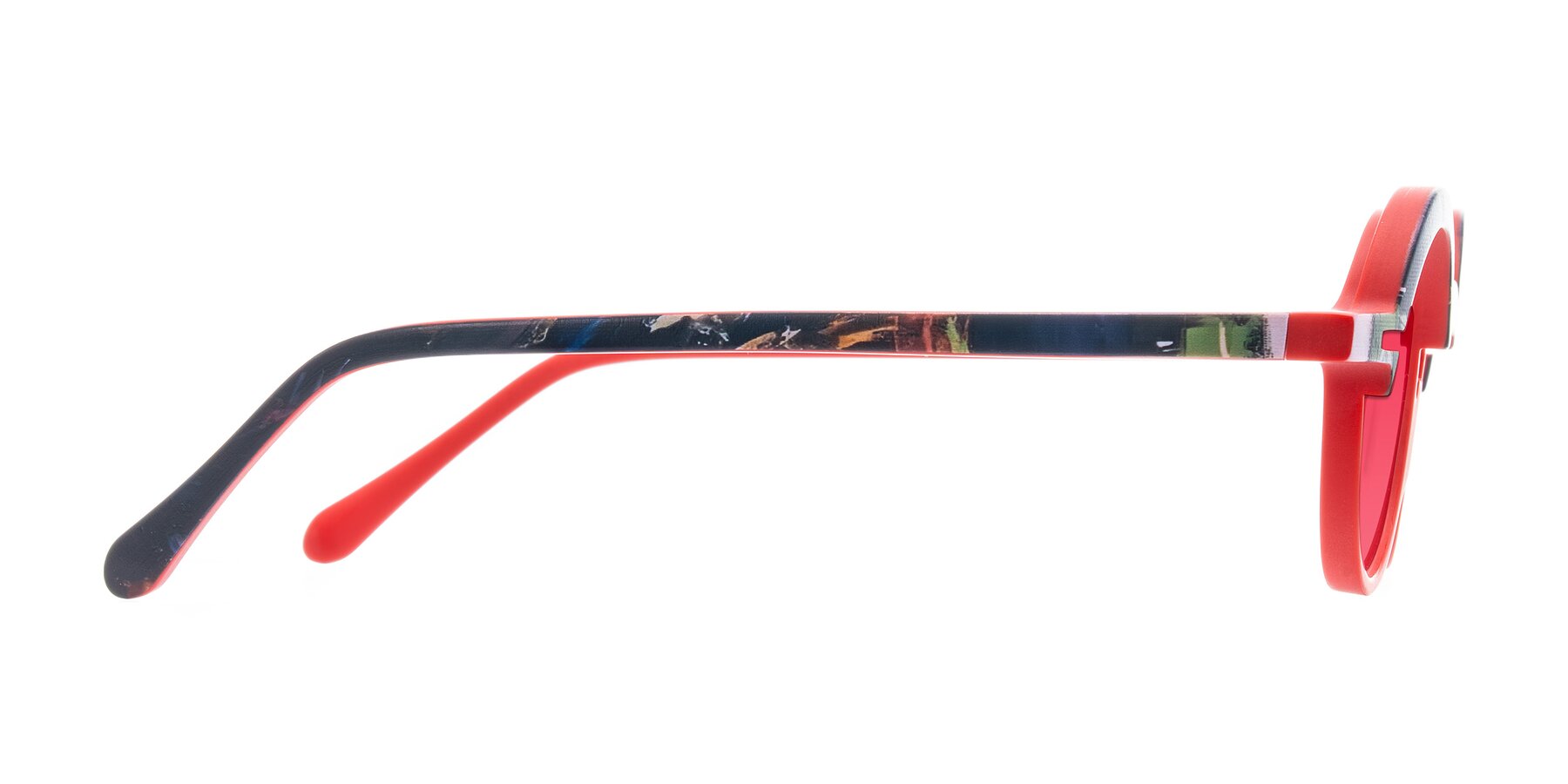 Side of Maizel in Scarlet Mirage with Red Tinted Lenses