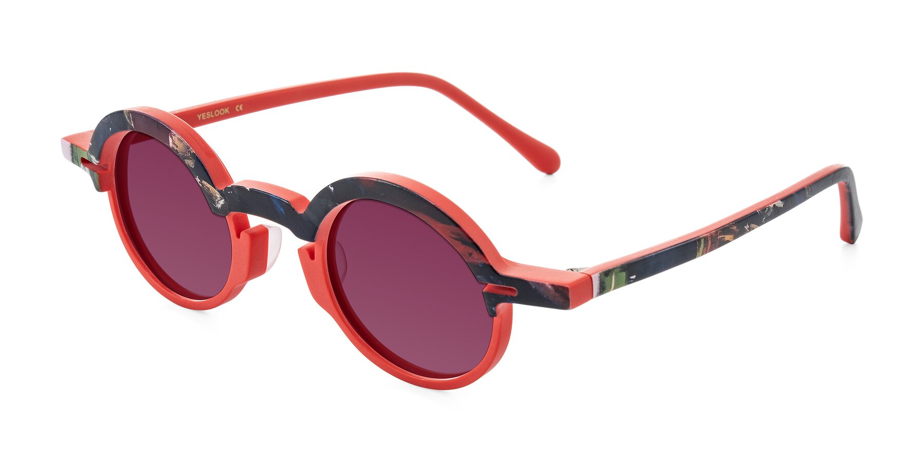 Angle of Maizel in Scarlet Mirage with Wine Tinted Lenses