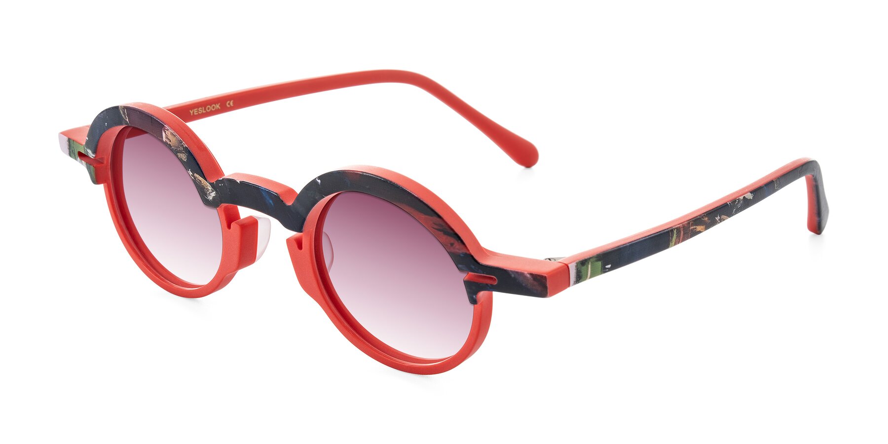 Angle of Maizel in Scarlet Mirage with Wine Gradient Lenses