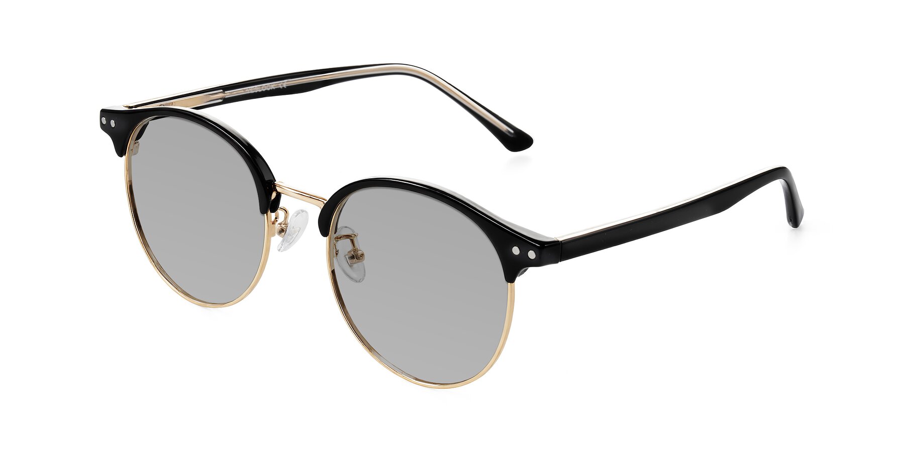 Angle of Karnes in Black/Gold with Light Gray Tinted Lenses