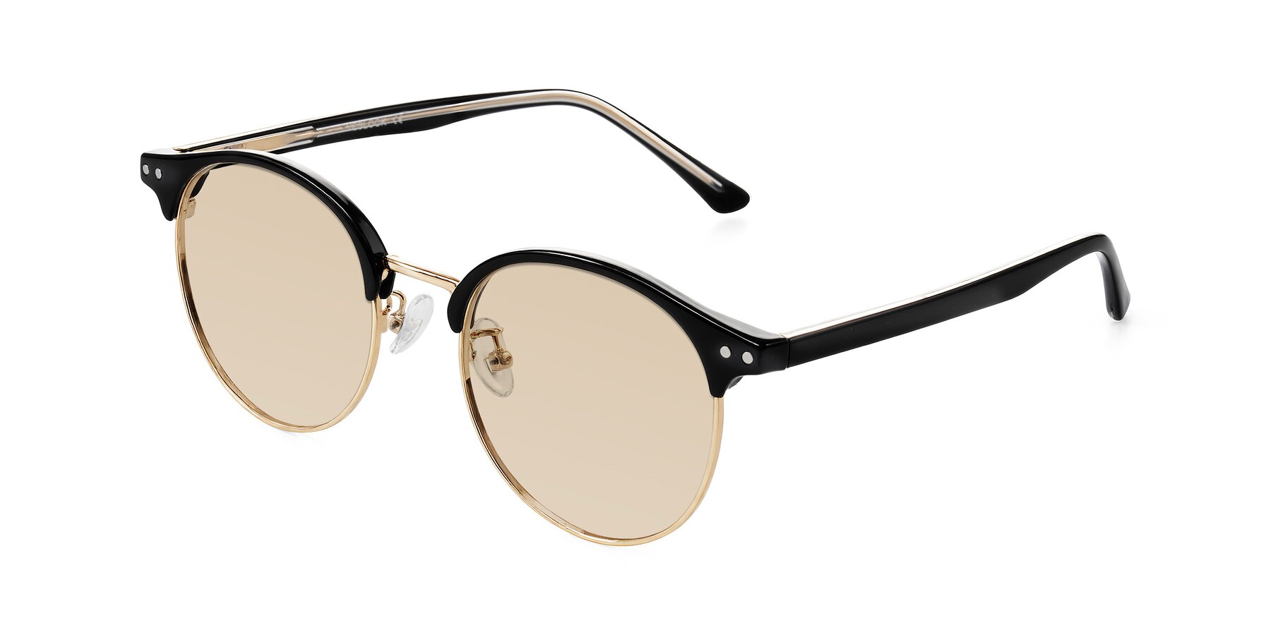 Angle of Karnes in Black/Gold with Light Brown Tinted Lenses