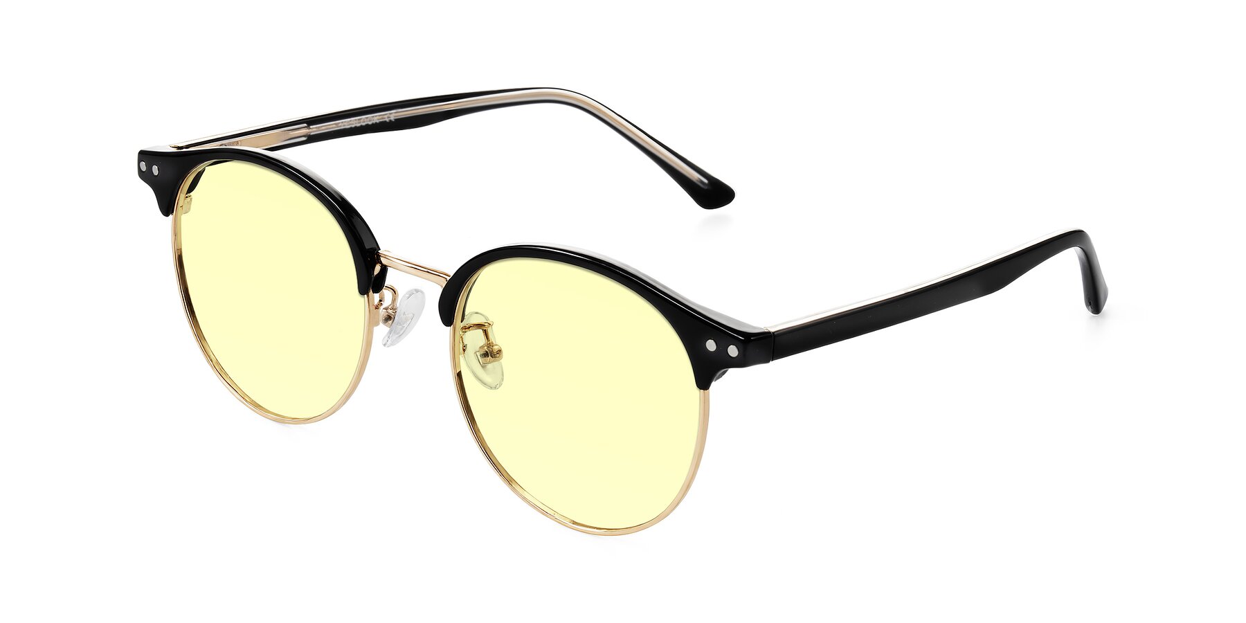 Angle of Karnes in Black/Gold with Light Yellow Tinted Lenses