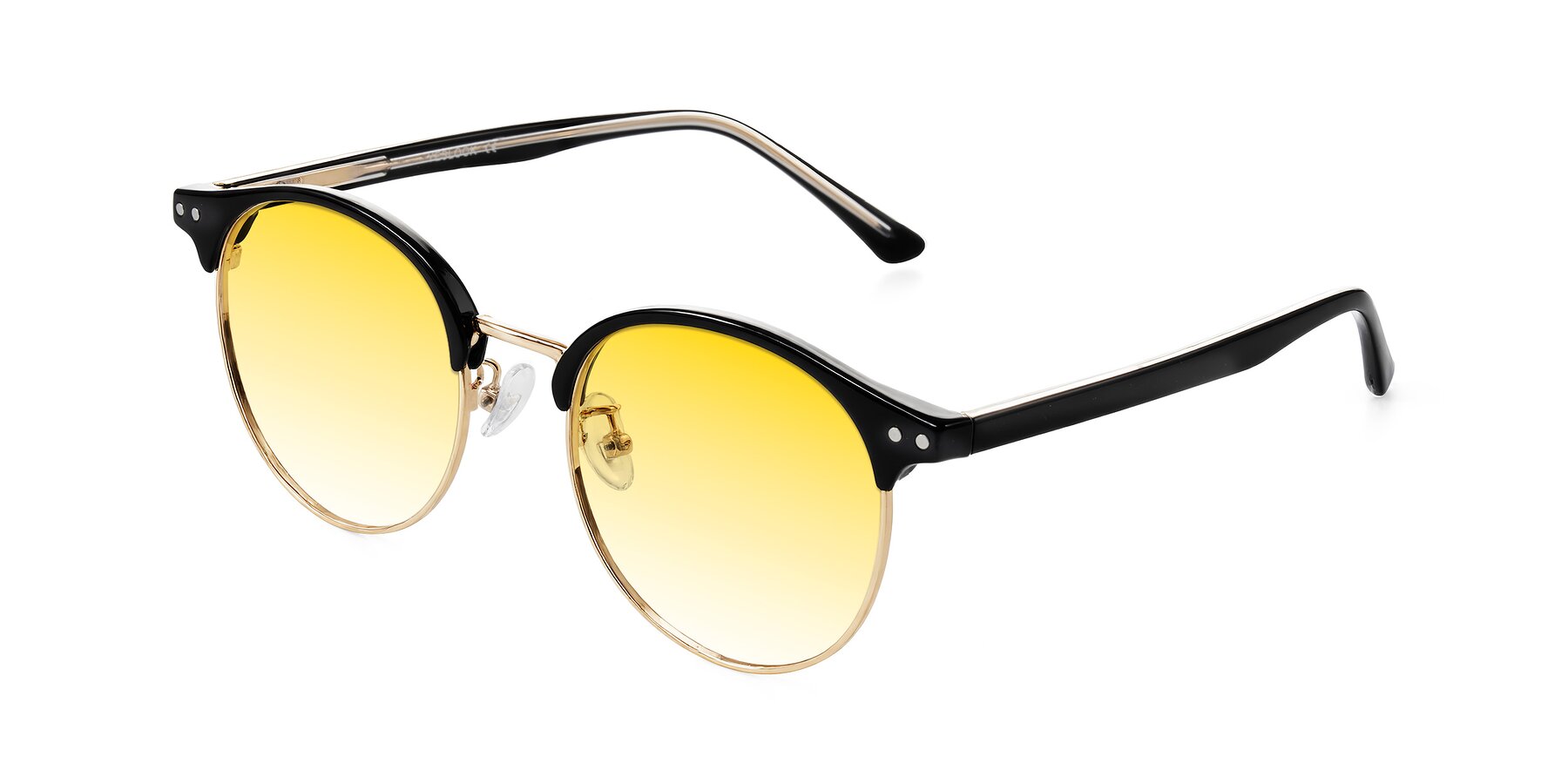 Angle of Karnes in Black/Gold with Yellow Gradient Lenses