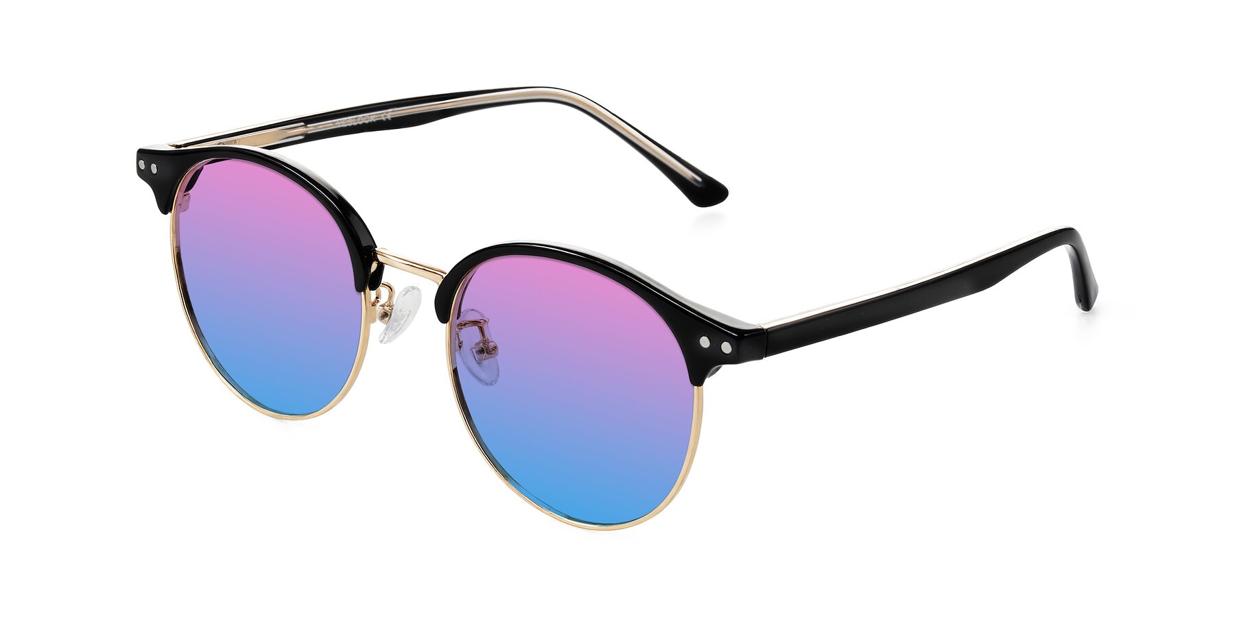 Angle of Karnes in Black/Gold with Pink / Blue Gradient Lenses