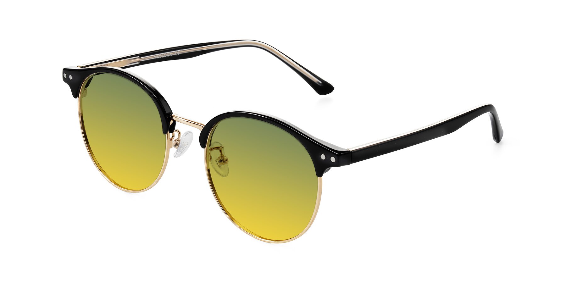 Angle of Karnes in Black/Gold with Green / Yellow Gradient Lenses