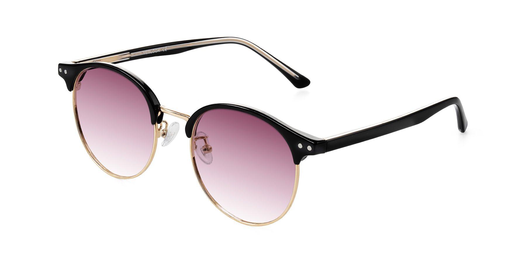 Angle of Karnes in Black/Gold with Wine Gradient Lenses