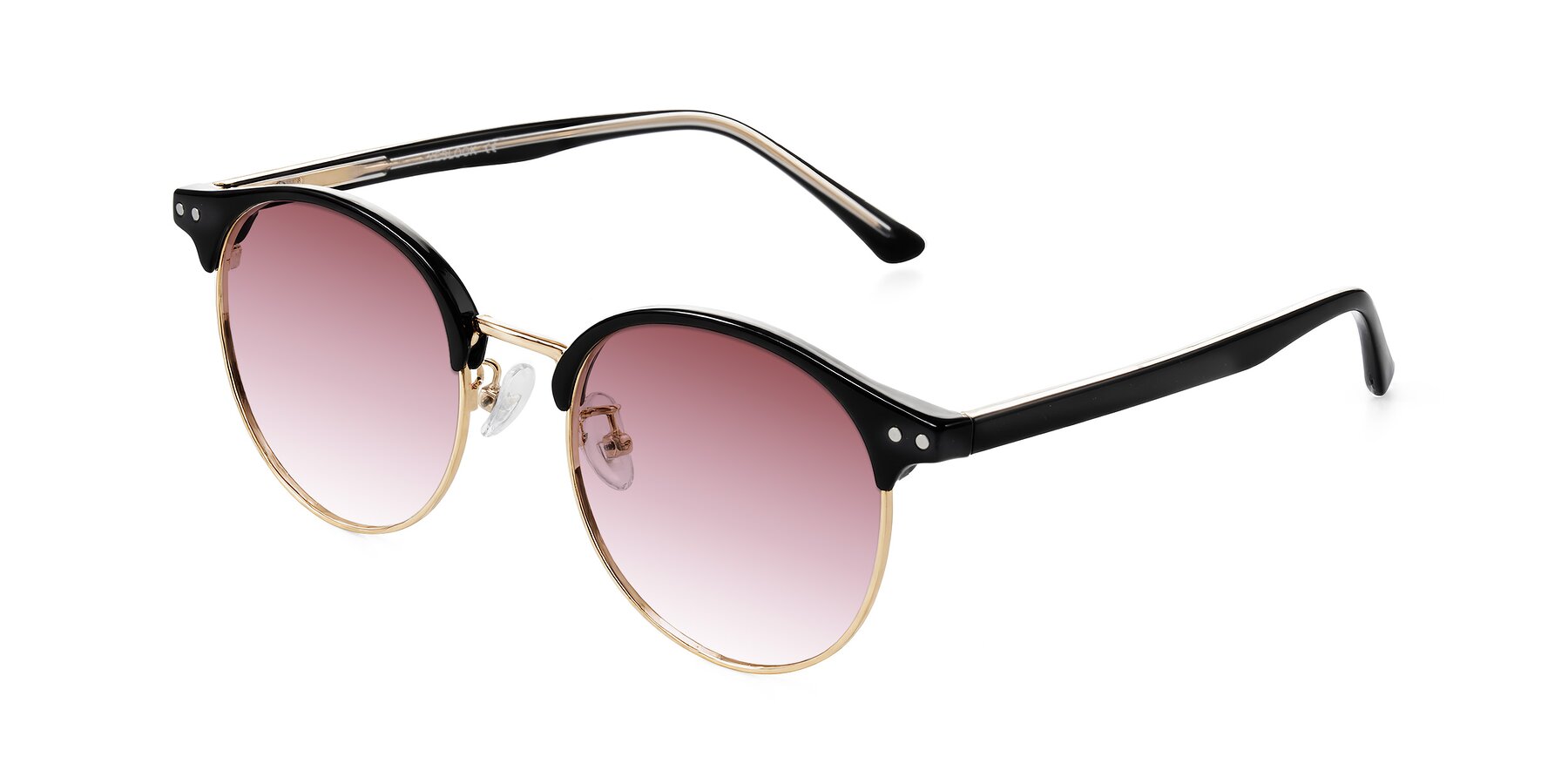 Angle of Karnes in Black/Gold with Garnet Gradient Lenses