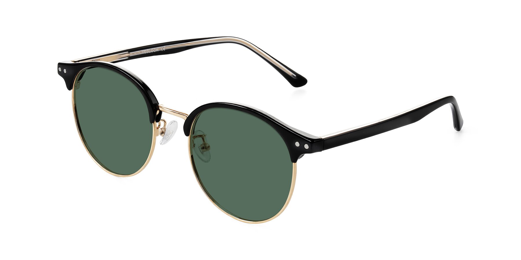 Angle of Karnes in Black/Gold with Green Polarized Lenses