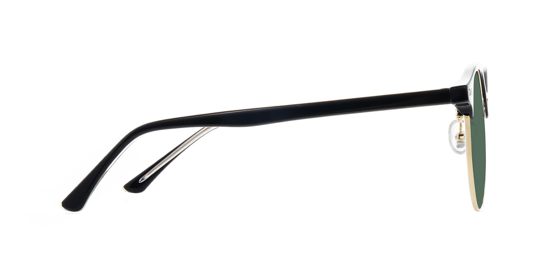 Side of Karnes in Black/Gold with Green Polarized Lenses