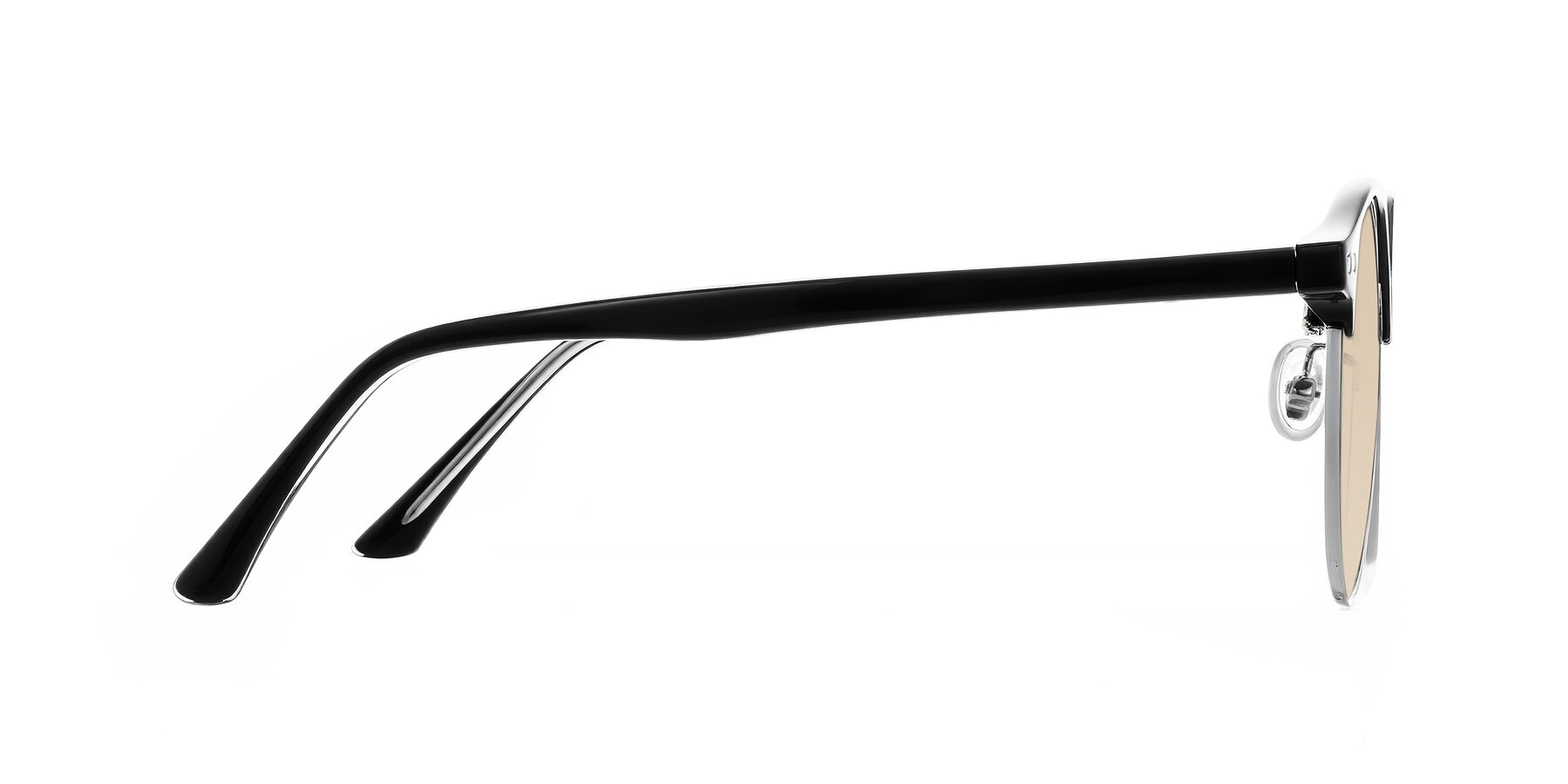 Side of Karnes in Black/Silver with Light Brown Tinted Lenses