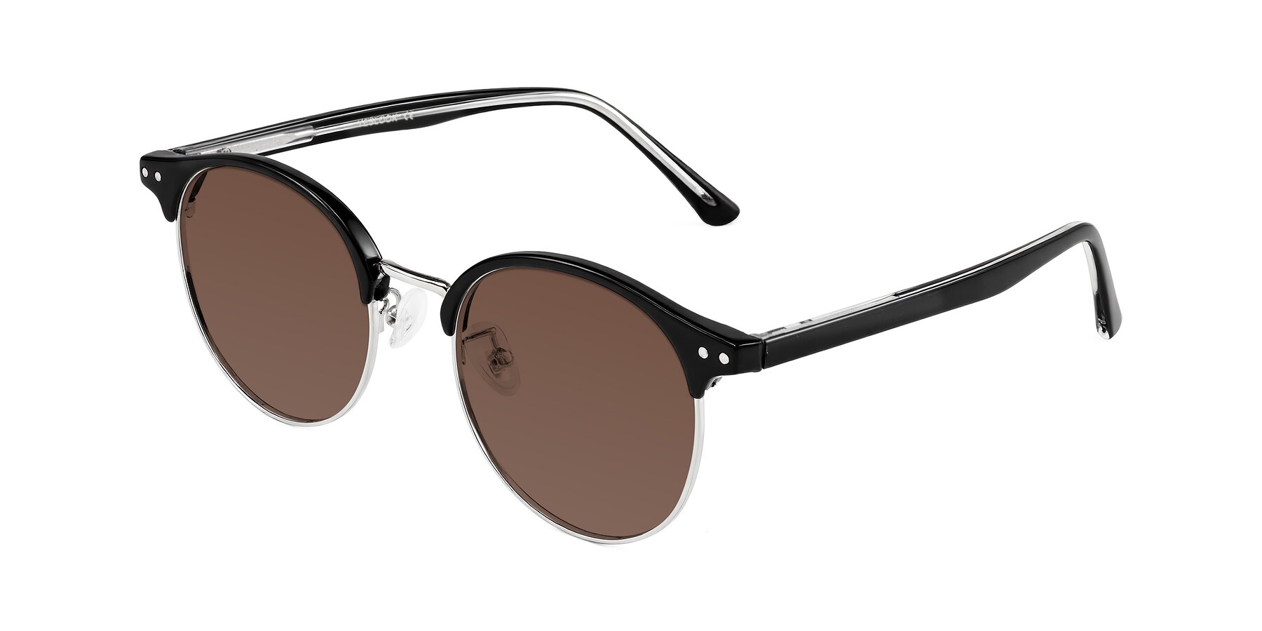 Angle of Karnes in Black/Silver with Brown Tinted Lenses