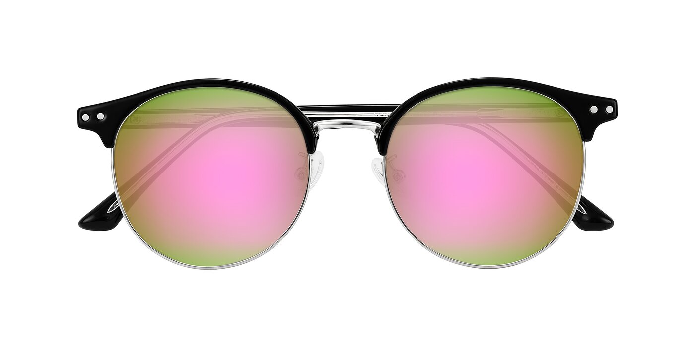 Karnes - Black/Silver Flash Mirrored Sunglasses