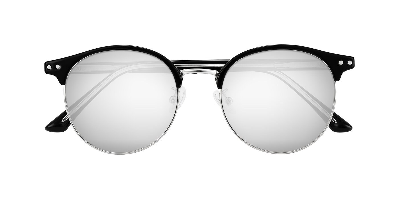 Karnes - Black/Silver Flash Mirrored Sunglasses