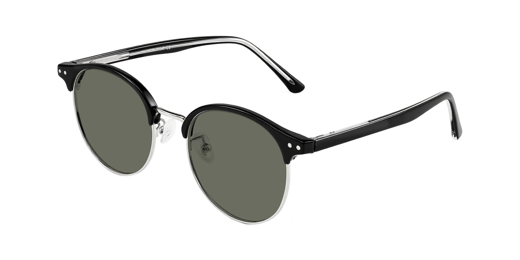Angle of Karnes in Black/Silver with Gray Polarized Lenses
