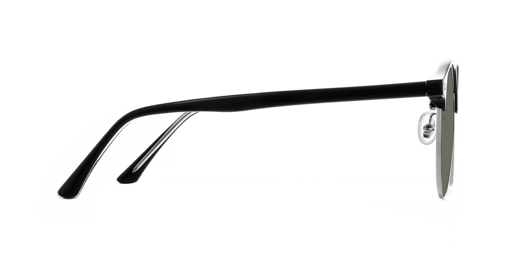 Side of Karnes in Black/Silver with Gray Polarized Lenses