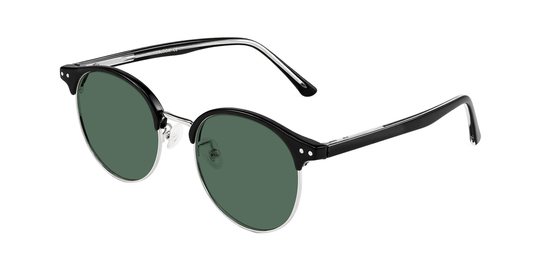 Angle of Karnes in Black/Silver with Green Polarized Lenses