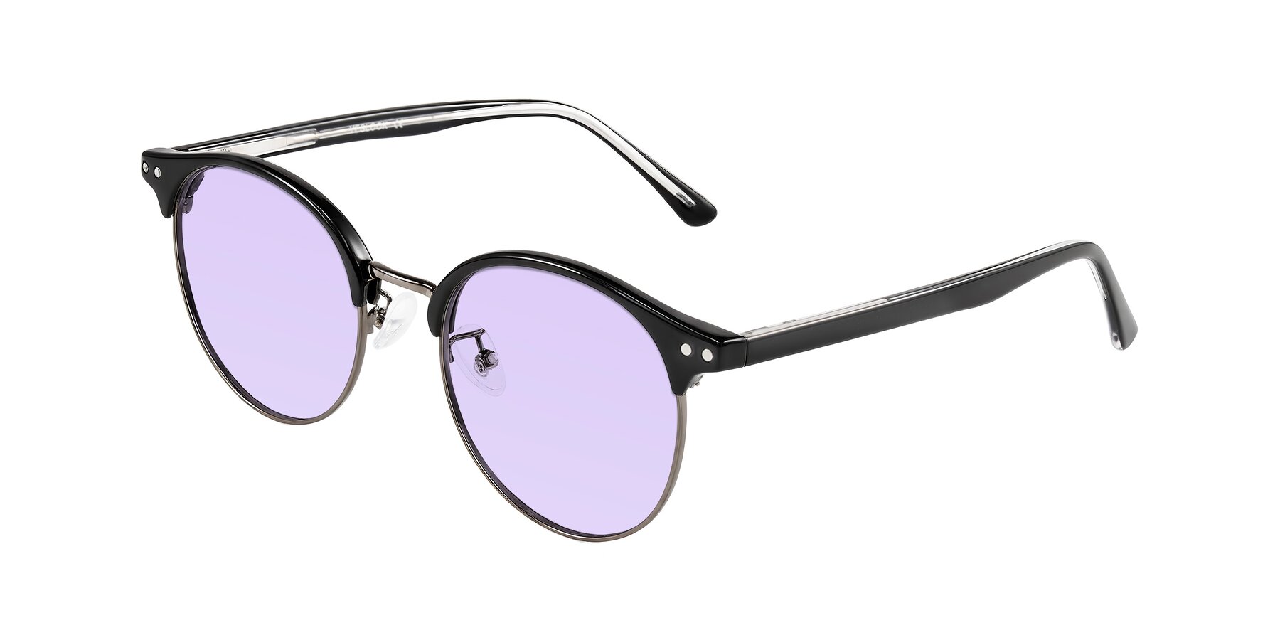 Angle of Karnes in Black/Gunmetal with Light Purple Tinted Lenses