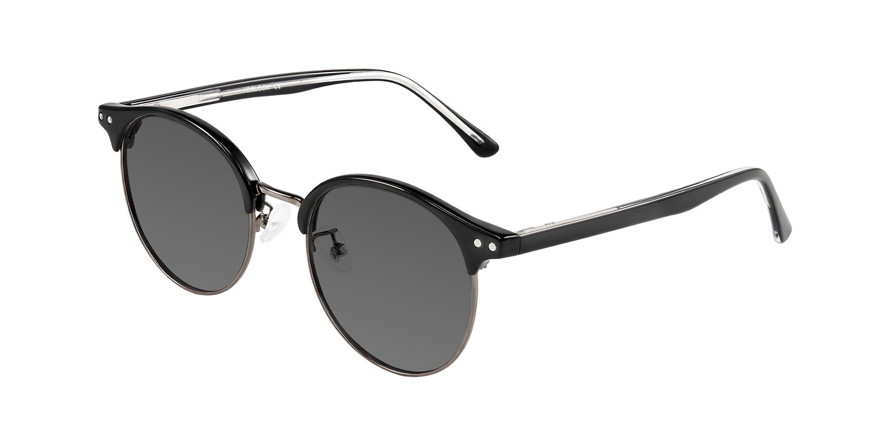 Angle of Karnes in Black/Gunmetal with Medium Gray Tinted Lenses