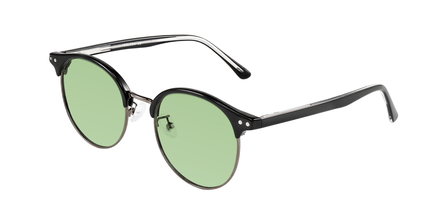 Angle of Karnes in Black/Gunmetal with Medium Green Tinted Lenses