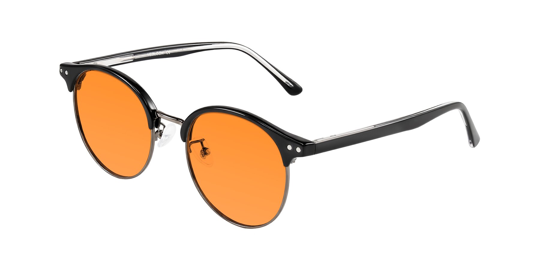 Angle of Karnes in Black/Gunmetal with Orange Tinted Lenses