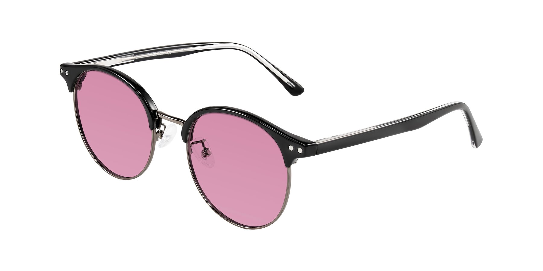 Angle of Karnes in Black/Gunmetal with Medium Wine Tinted Lenses