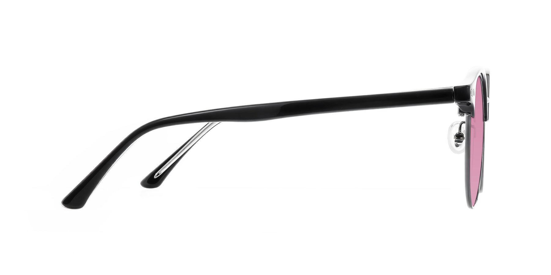 Side of Karnes in Black/Gunmetal with Medium Wine Tinted Lenses