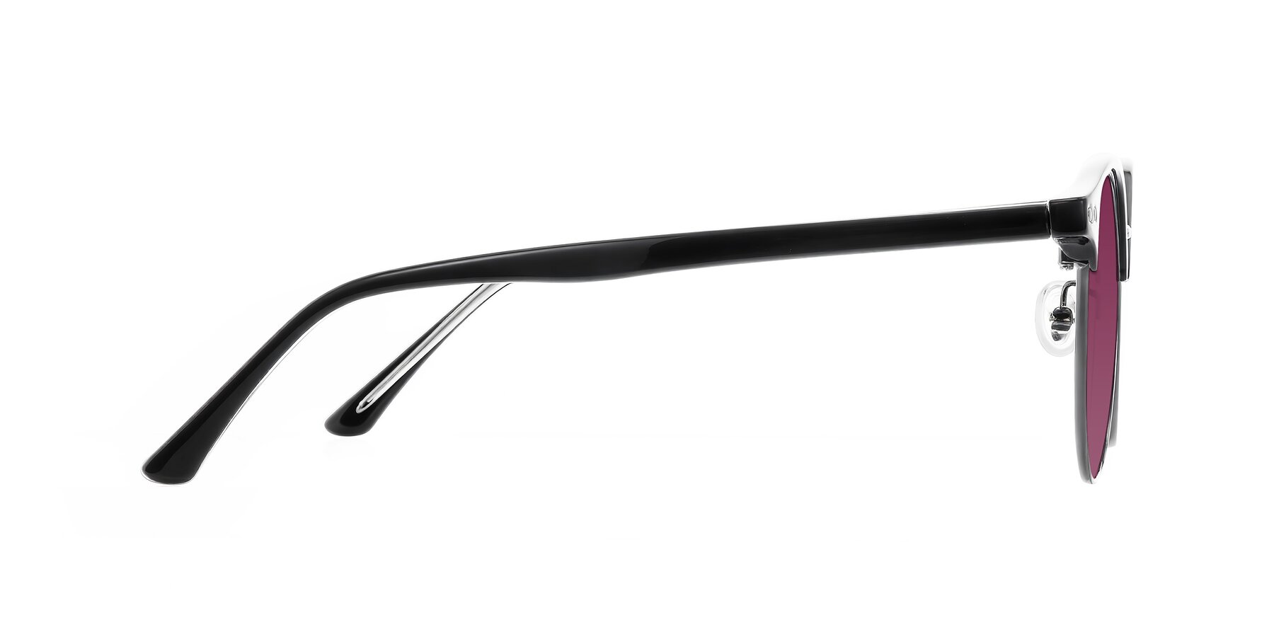 Side of Karnes in Black/Gunmetal with Wine Tinted Lenses