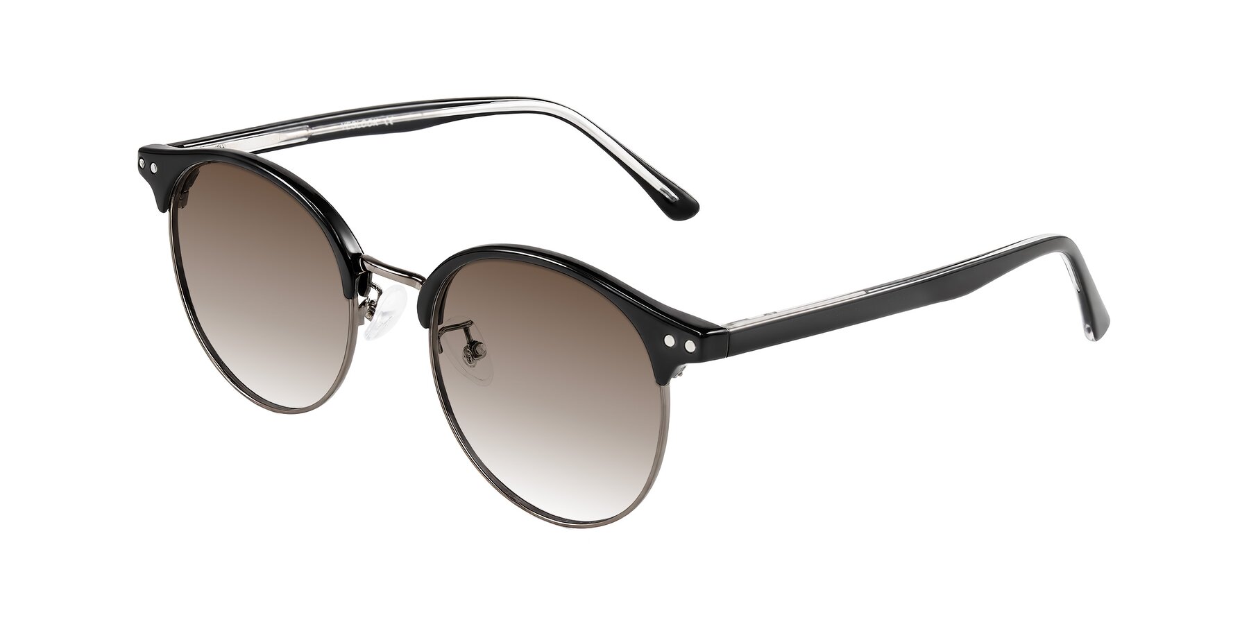 Angle of Karnes in Black/Gunmetal with Brown Gradient Lenses