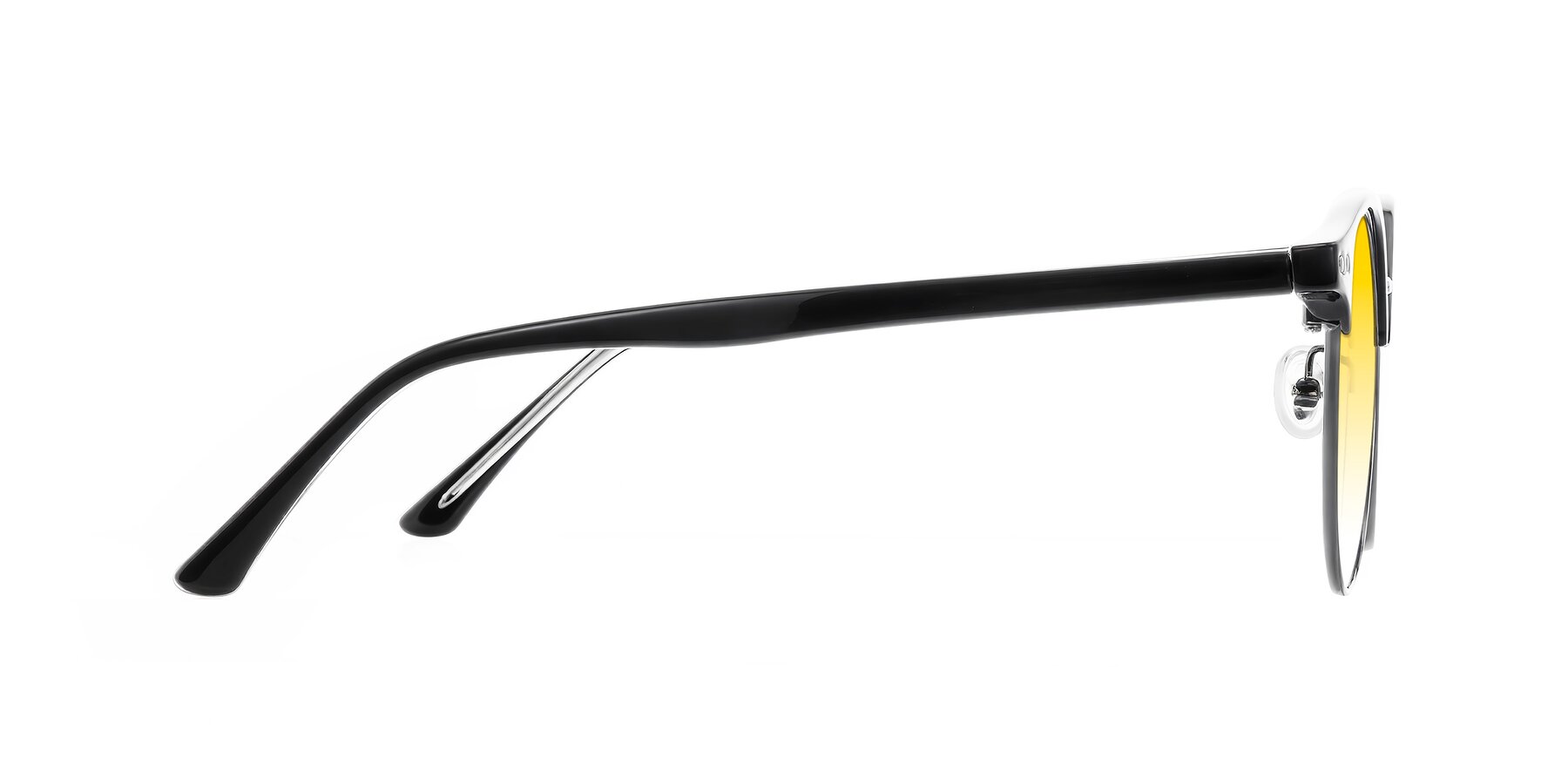 Side of Karnes in Black/Gunmetal with Yellow Gradient Lenses