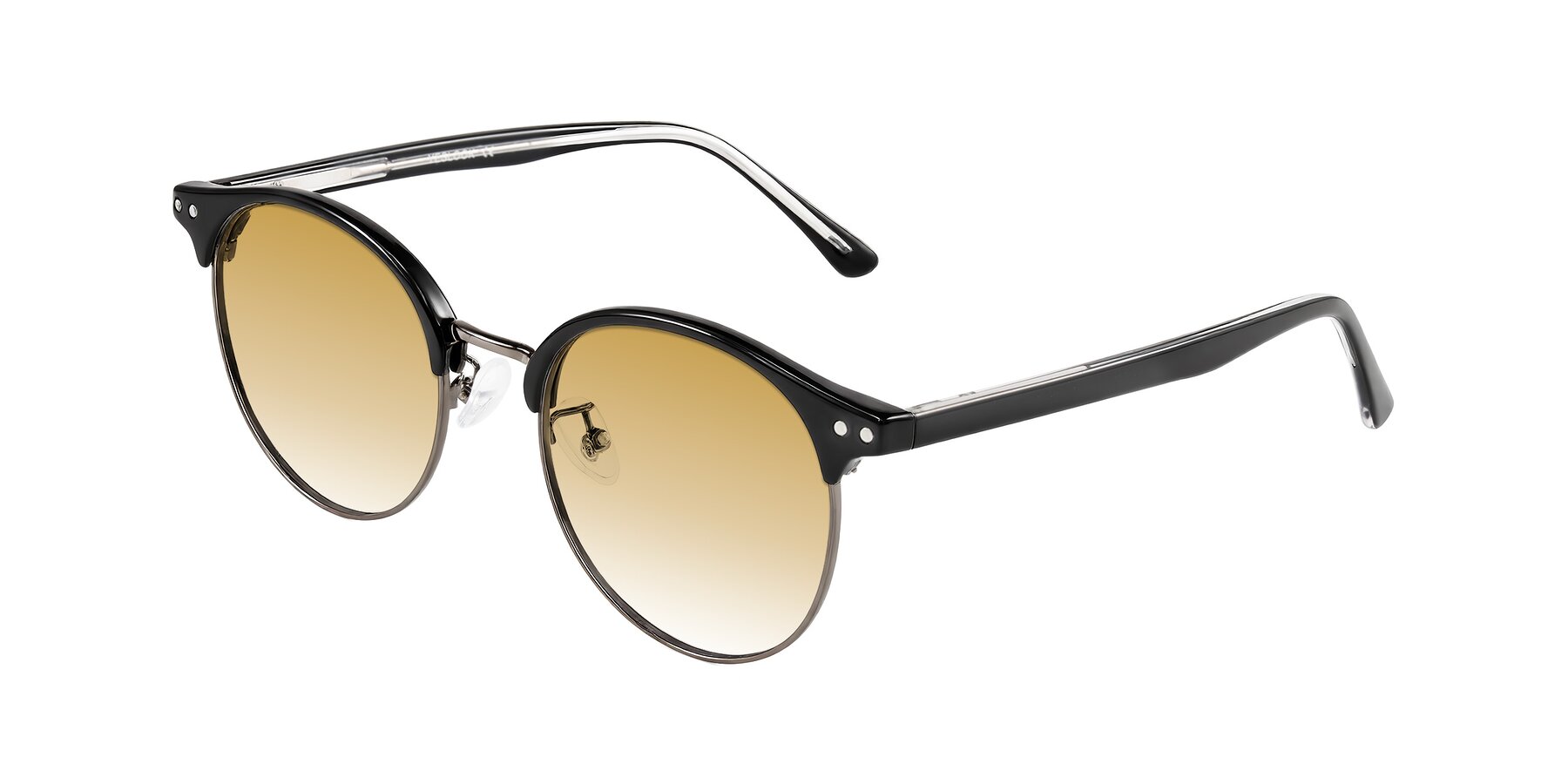 Angle of Karnes in Black/Gunmetal with Champagne Gradient Lenses