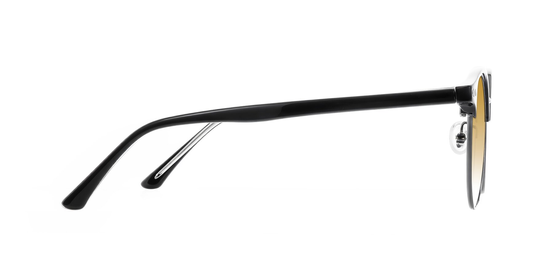 Side of Karnes in Black/Gunmetal with Champagne Gradient Lenses