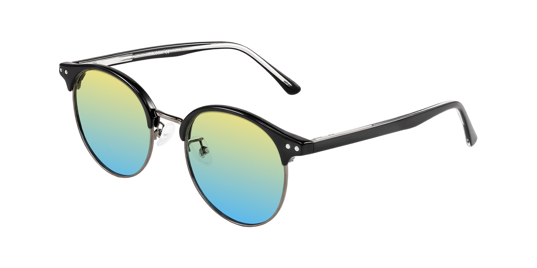 Angle of Karnes in Black/Gunmetal with Yellow / Blue Gradient Lenses