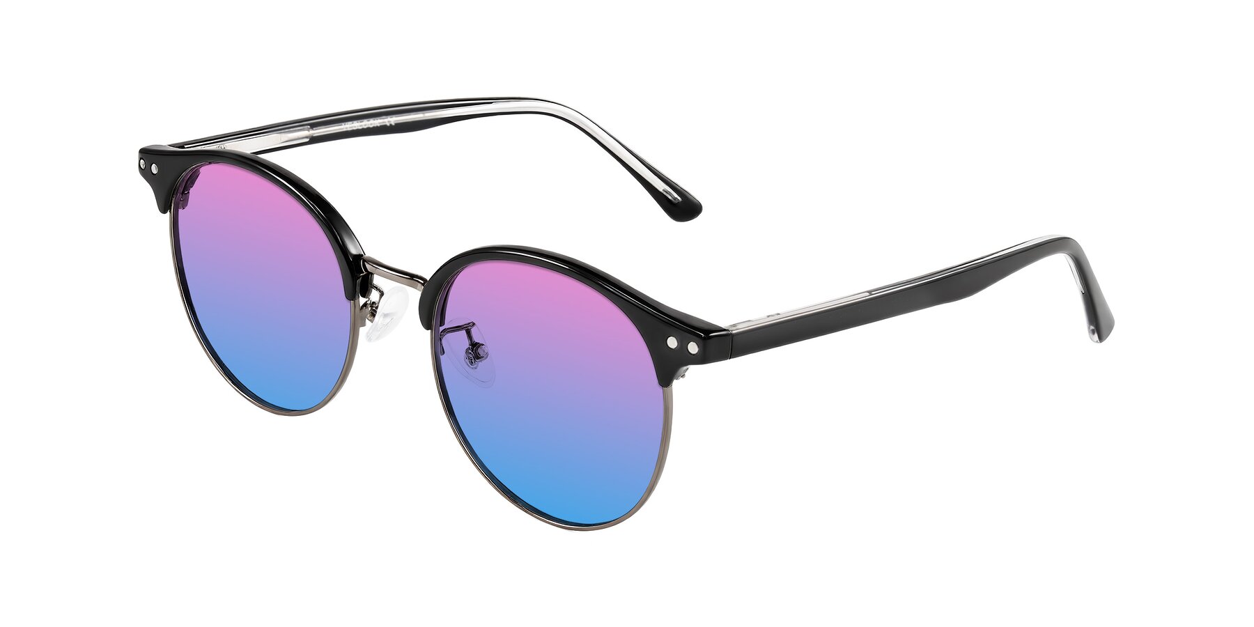 Angle of Karnes in Black/Gunmetal with Pink / Blue Gradient Lenses