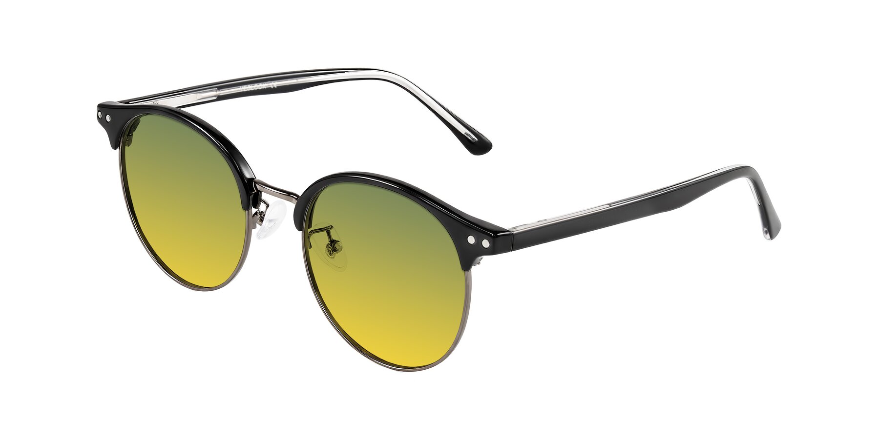 Angle of Karnes in Black/Gunmetal with Green / Yellow Gradient Lenses
