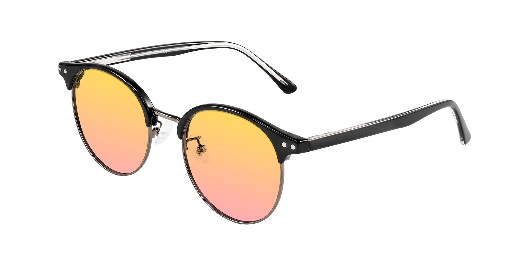 Angle of Karnes in Black/Gunmetal with Yellow / Pink Gradient Lenses