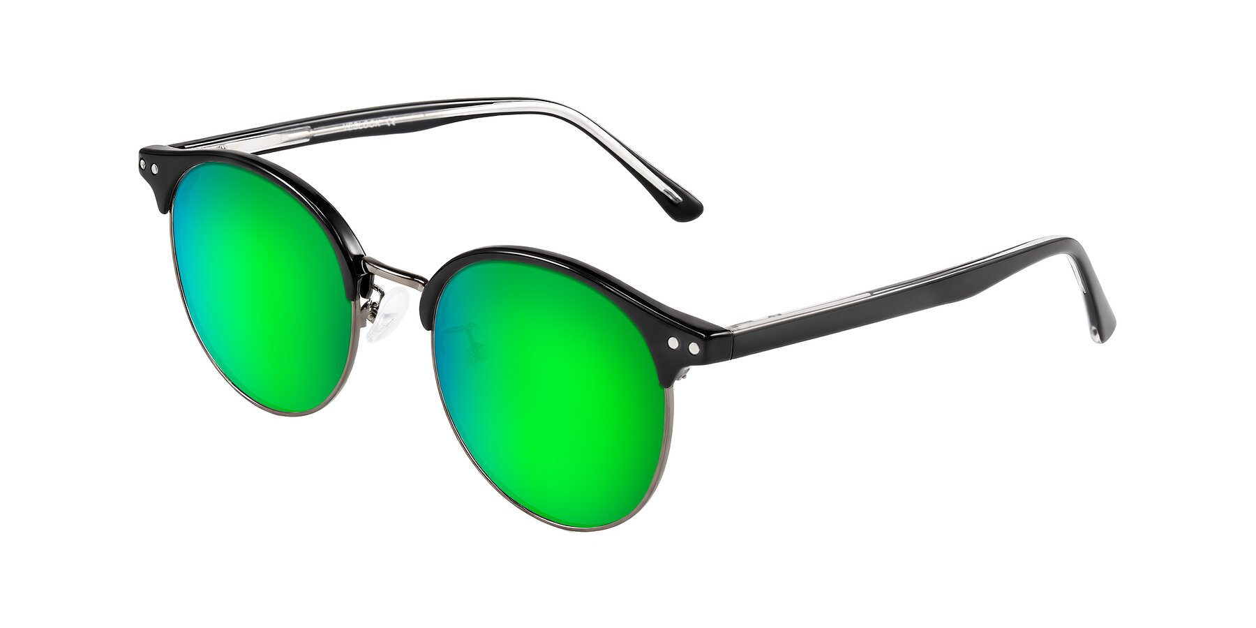 Angle of Karnes in Black/Gunmetal with Green Mirrored Lenses