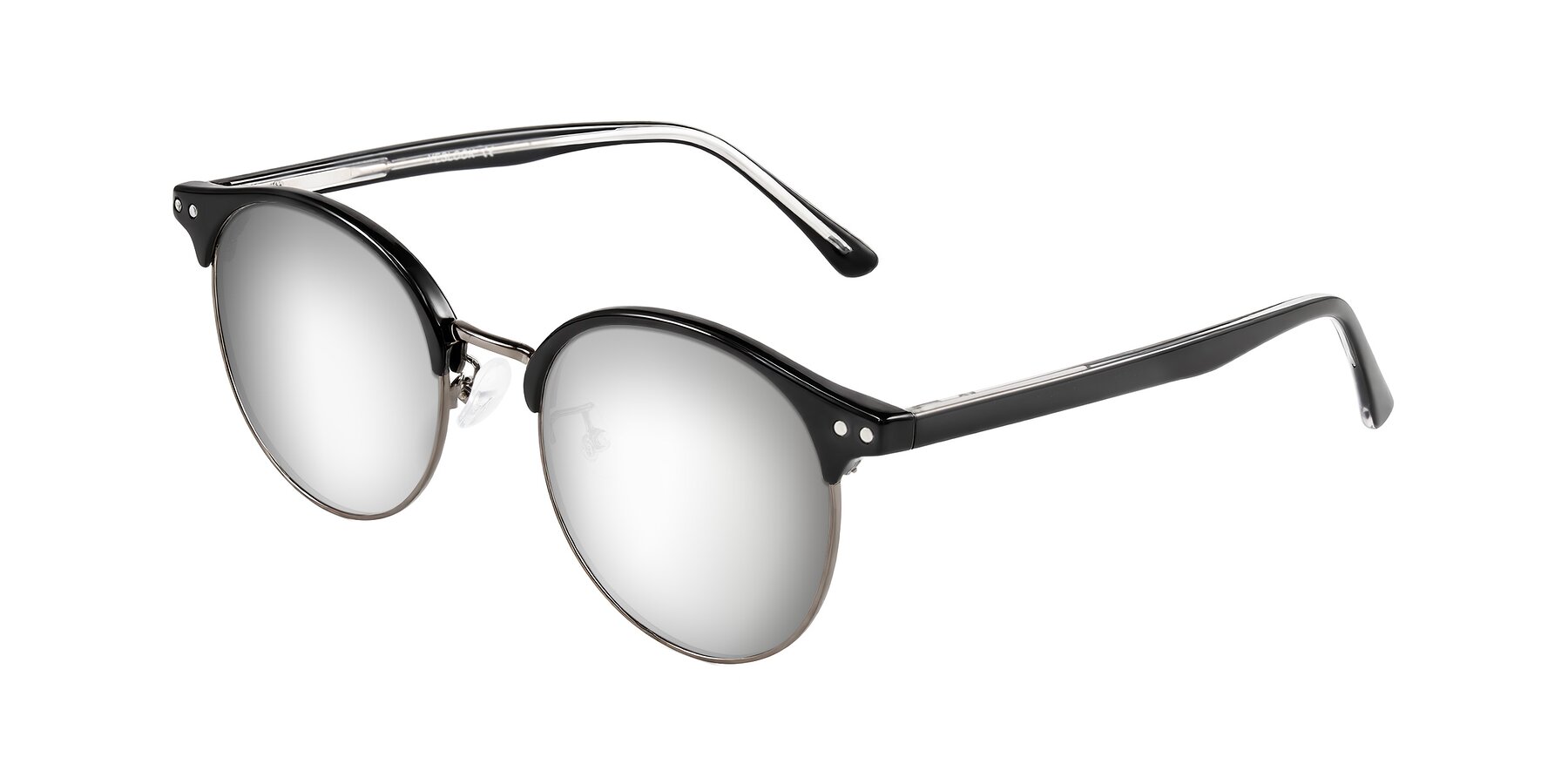 Angle of Karnes in Black/Gunmetal with Silver Mirrored Lenses