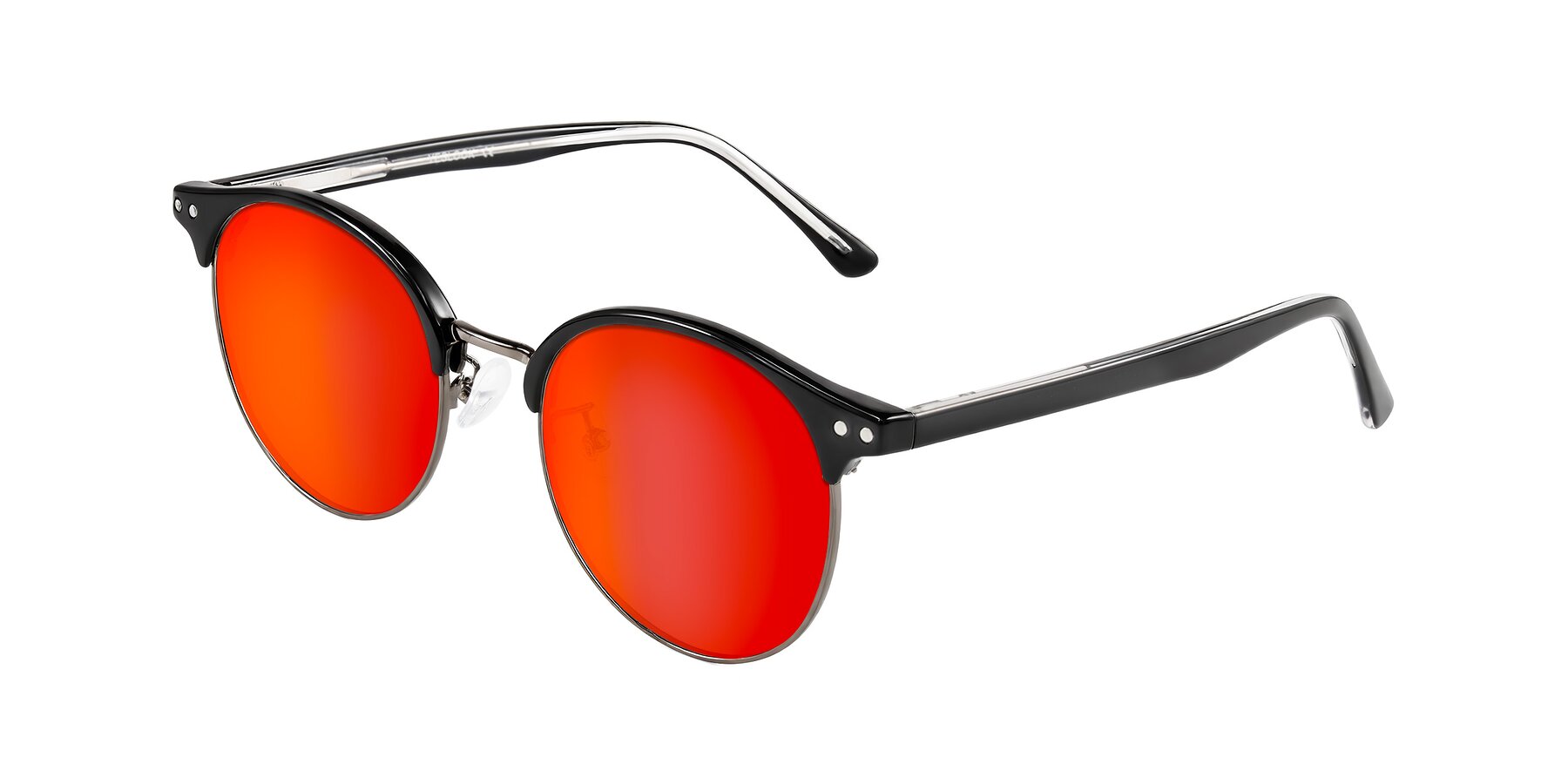 Angle of Karnes in Black/Gunmetal with Red Gold Mirrored Lenses