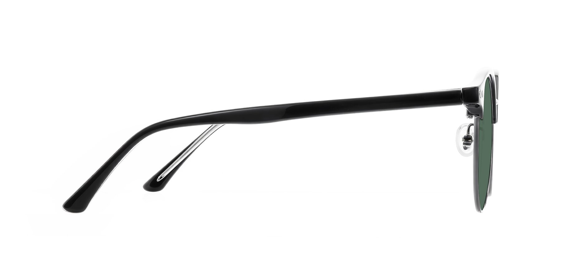 Side of Karnes in Black/Gunmetal with Green Polarized Lenses