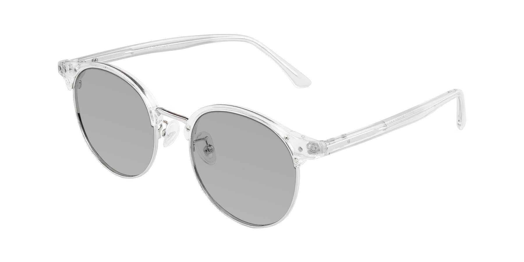 Angle of Karnes in Clear/Silver with Light Gray Tinted Lenses