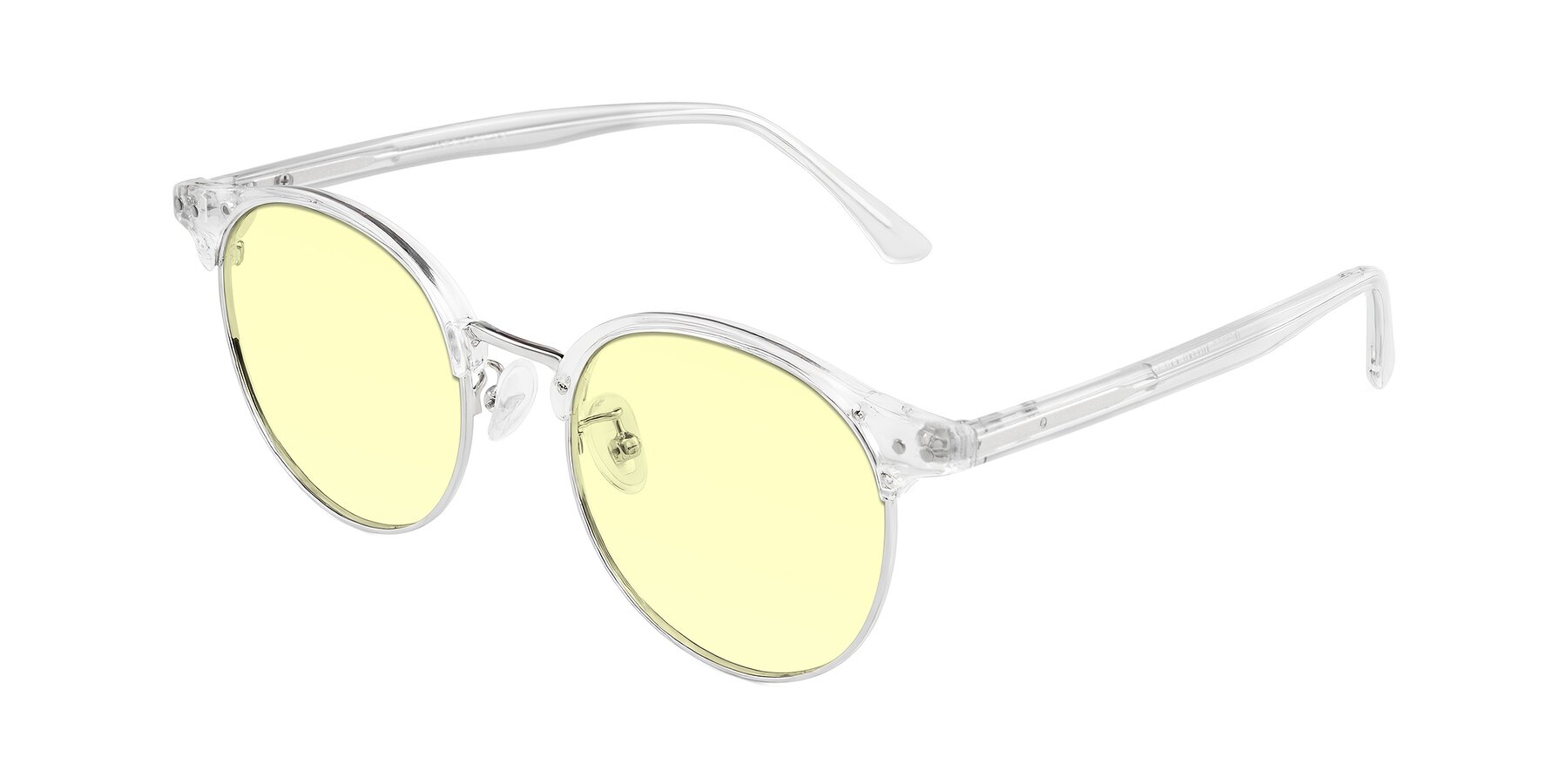 Angle of Karnes in Clear/Silver with Light Yellow Tinted Lenses