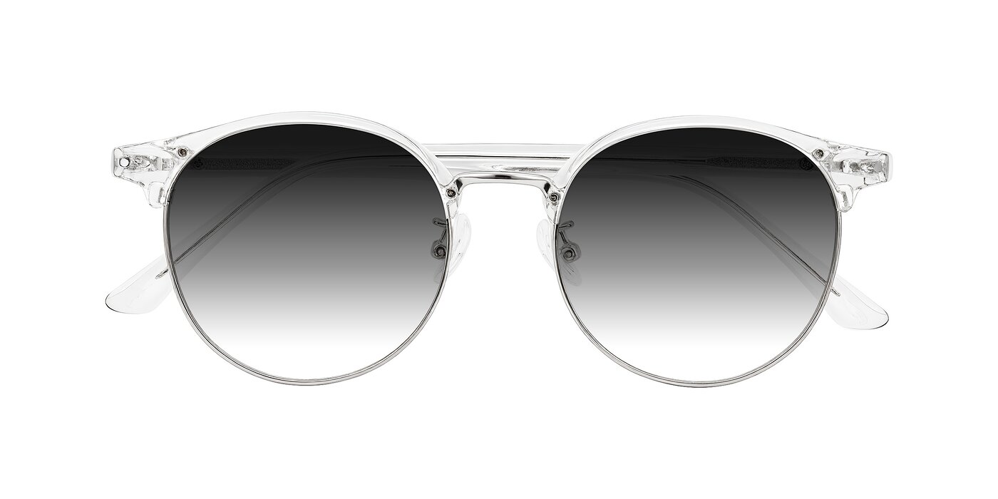 Karnes - Clear/Silver Gradient Sunglasses